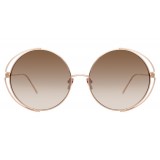 Linda Farrow - 816 C5 Round Sunglasses - Rose Gold - Linda Farrow Eyewear