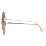 Linda Farrow - 816 C5 Round Sunglasses - Rose Gold - Linda Farrow Eyewear