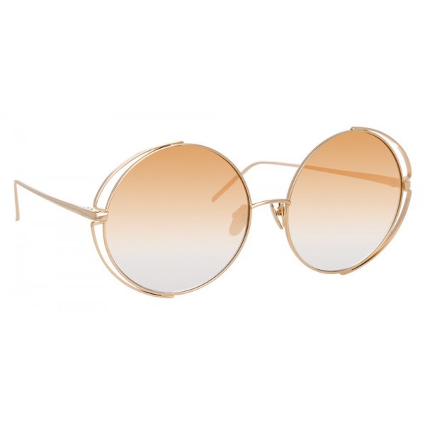 Linda Farrow - 816 C7 Round Sunglasses - Light Gold - Linda Farrow Eyewear