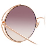 Linda Farrow - 816 C5 Round Sunglasses - Rose Gold - Linda Farrow Eyewear