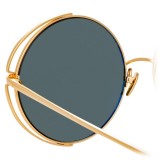 Linda Farrow - 816 C4 Round Sunglasses - Yellow Gold - Linda Farrow Eyewear