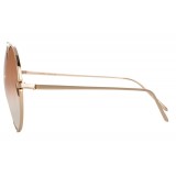 Linda Farrow - 816 C7 Round Sunglasses - Light Gold - Linda Farrow Eyewear