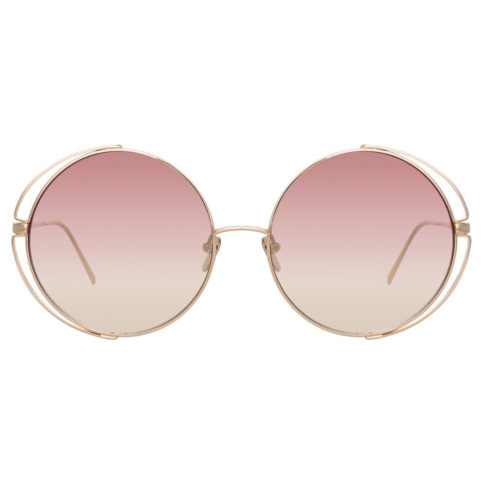 Linda Farrow - 816 C8 Round Sunglasses - Light Gold - Linda Farrow ...