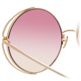 Linda Farrow - 816 C8 Round Sunglasses - Light Gold - Linda Farrow Eyewear