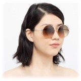 Linda Farrow - 816 C5 Round Sunglasses - Rose Gold - Linda Farrow Eyewear