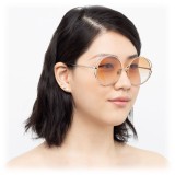 Linda Farrow - 816 C7 Round Sunglasses - Light Gold - Linda Farrow Eyewear