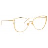 Linda Farrow - 809 C8 Cat Eye Optical Frames - Yellow Gold - Linda Farrow Eyewear