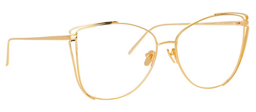 Alba Cat Eye Optical Frame in Light Gold (Men's) by LINDA FARROW – LINDA  FARROW (U.S.)