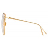 Linda Farrow - 809 C8 Cat Eye Optical Frames - Yellow Gold - Linda Farrow Eyewear