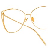 Linda Farrow - 809 C8 Cat Eye Optical Frames - Yellow Gold - Linda Farrow Eyewear