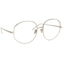 Linda Farrow - Occhiali da Vista Rotondi 750 C2 - Oro Bianco - Linda Farrow Eyewear