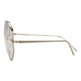 Linda Farrow - 750 C2 Round Optical Frames - White Gold - Linda Farrow Eyewear