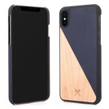 Woodcessories - Eco Split - Maple Cover - Navy - iPhone X / XS - Wooden Cover - Eco Case - Split Collection