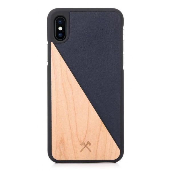 Woodcessories - Eco Split - Cover in Legno di Acero - Navy - iPhone X / XS - Cover in Legno - Eco Case - Collezione Split