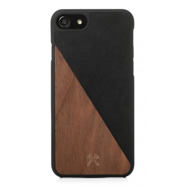 Woodcessories - Eco Split - Cover in Legno di Noce - Nero - iPhone 8 / 7 - Cover in Legno - Eco Case - Collezione Split