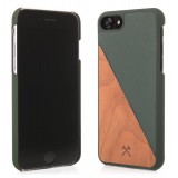 Woodcessories - Eco Split - Cover in Legno di Ciliegio - Verde - iPhone 8 / 7 - Cover in Legno - Eco Case - Collezione Split