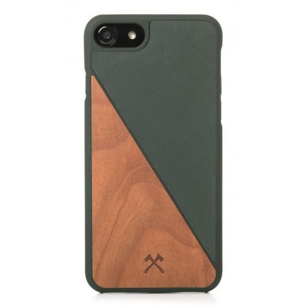 Woodcessories - Eco Split - Cherry Cover - Green - iPhone 8 / 7 - Wooden Cover - Eco Case - Split Collection