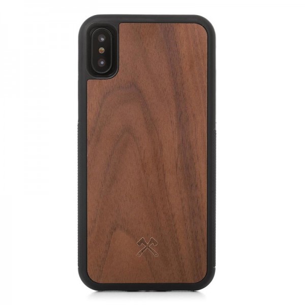 Woodcessories - Eco Bumper - Walnut Cover - Black - iPhone X / XS - Wooden Cover - Eco Case - Bumper Collection