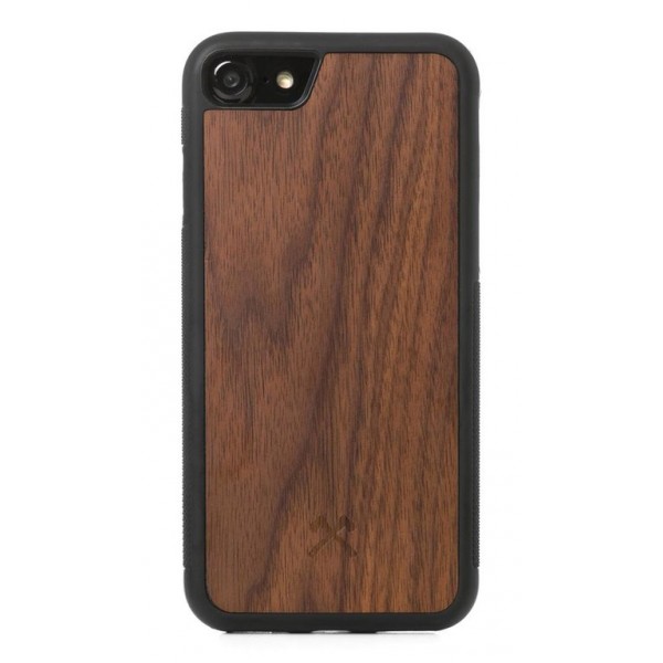 Woodcessories - Eco Bumper - Walnut Cover - Black - iPhone 8 Plus / 7 Plus - Wooden Cover - Eco Case - Bumper Collection