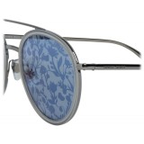 Giorgio Armani - Floral - Sunglasses with Floral Print Lenses - Blue - Sunglasses - Giorgio Armani Eyewear