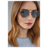 Giorgio Armani - Round Frame - Metal Round Frame Sunglasses - Blue - Sunglasses - Giorgio Armani Eyewear