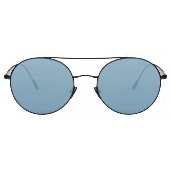 Giorgio Armani - Montatura Tonda - Occhiali da Sole Rotondi in Metallo - Blu - Occhiali da Sole - Giorgio Armani Eyewear