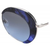 Giorgio Armani - Retrò - Metal Sunglasses with Degradè Lenses - Blue - Sunglasses - Giorgio Armani Eyewear