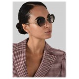 Giorgio Armani - Retrò - Metal Sunglasses with Animalier Lenses - Brown - Sunglasses - Giorgio Armani Eyewear