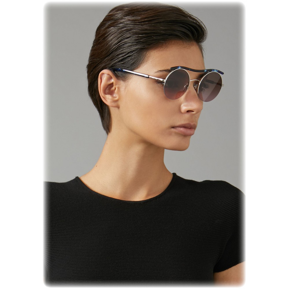 Festival Aske lugt Giorgio Armani - Wavy Catwalk - Sunglasses with Corrugated Tubular - Blue -  Sunglasses - Giorgio Armani Eyewear - Avvenice