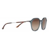 Giorgio Armani - Bi Materiale - Occhiali da Sole con Terminali a Fantasia - Marrone - Occhiali da Sole - Giorgio Armani Eyewear