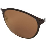 Giorgio Armani - Retrò - Occhiali da Sole con Montatura in Metallo - Marroni - Occhiali da Sole - Giorgio Armani Eyewear