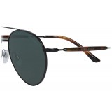 Giorgio Armani - Montatura Tonda - Occhiali da Sole Rotondi in Metallo - Nero - Occhiali da Sole - Giorgio Armani Eyewear