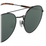 Giorgio Armani - Montatura Tonda - Occhiali da Sole Rotondi in Metallo - Nero - Occhiali da Sole - Giorgio Armani Eyewear