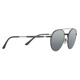 Giorgio Armani - Montatura Tonda - Occhiali da Sole Rotondi in Metallo - Grigio Scuro - Giorgio Armani Eyewear