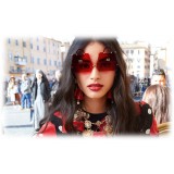 Dolce & Gabbana - Occhiale da Sole in Metallo Ispirato alla Borsa "Sicily" - Oro - Occhiali da Sole - Dolce & Gabbana Eyewear