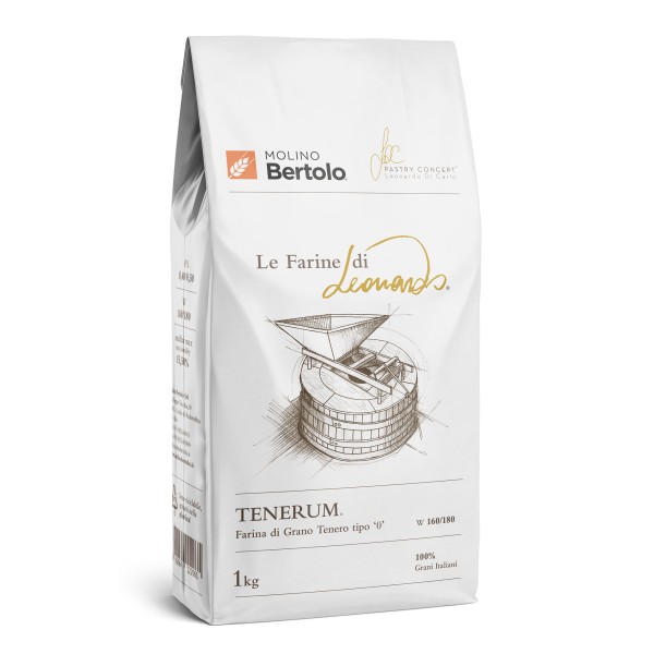 Molino Bertolo - Tenerum® - The Flours of Leonardo® - Flour Type 0 of Italian Soft Grain - 1 Kg