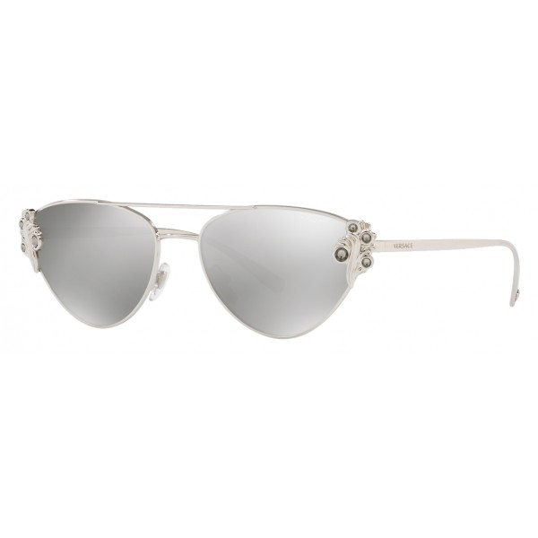 Versace - Occhiale da Sole Versace Baroccomania - Argento - Occhiali da Sole - Versace Eyewear