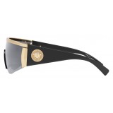 Versace - Occhiale da Sole Versace Tribute Mask - Oro Grigi - Occhiali da Sole - Versace Eyewear