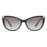 Versace - Occhiale da Sole Versace Cat Eye Medusina Strass - Neri - Occhiali da Sole - Versace Eyewear