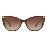 Versace - Occhiale da Sole Versace Cat Eye Medusina Strass - Havana - Occhiali da Sole - Versace Eyewear