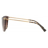 Versace - Occhiale da Sole Versace Cat Eye Medusina Strass - Havana - Occhiali da Sole - Versace Eyewear