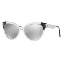 Versace - Sunglasses Versace Contrast Cat Eye Cristalli - Silver - Sunglasses - Versace Eyewear