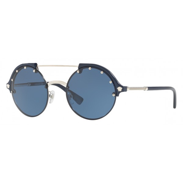 Versace - Occhiale da Sole Versace Frenergy Rotondi - Blu - Occhiali da Sole - Versace Eyewear