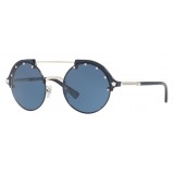 Versace - Occhiale da Sole Versace Frenergy Rotondi - Blu - Occhiali da Sole - Versace Eyewear