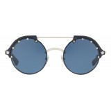 Versace - Occhiale da Sole Versace Frenergy Rotondi - Blu - Occhiali da Sole - Versace Eyewear