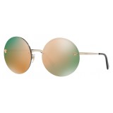 Versace - Occhiale da Sole Versace Mirror Medusa a Specchio - Oro Rosa - Occhiali da Sole - Versace Eyewear