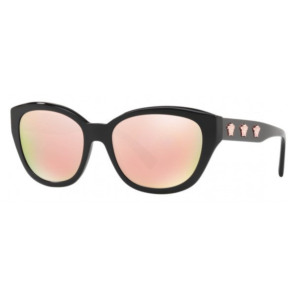 Versace - Sunglasses Versace Clear Medusa Cat-Eye - Black Rose - Sunglasses - Versace Eyewear