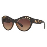 Versace - Occhiale da Sole Versace Rock Ring Cat-Eye - Marrone - Occhiali da Sole - Versace Eyewear