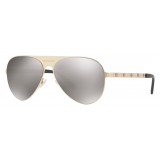 Versace - Occhiale da Sole Versace Aviator Medusina - Grigio Oro - Occhiali da Sole - Versace Eyewear