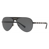 Versace - Occhiale da Sole Versace Aviator Medusina - Grigio Scuro - Occhiali da Sole - Versace Eyewear